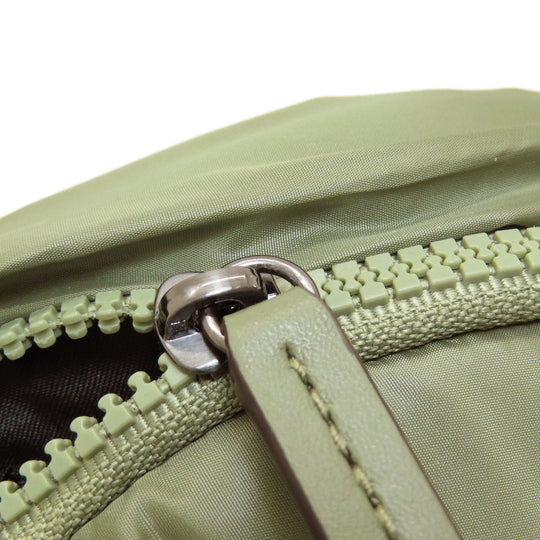 MICHAEL KORS Backpack Nylon green logo Women Used Authentic