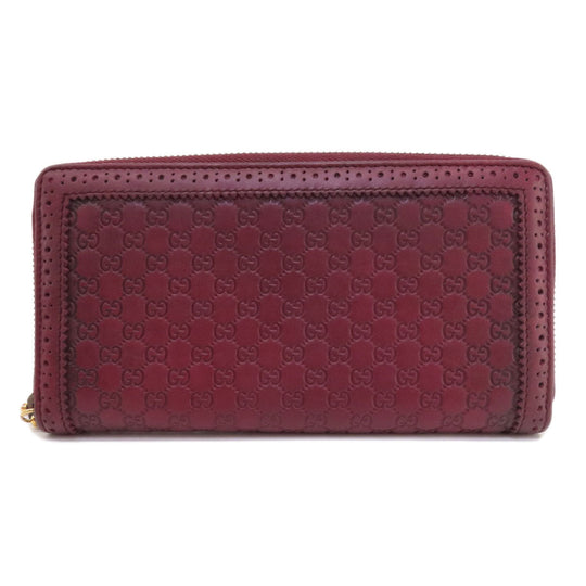 GUCCI Long Wallet Purse 295371 leather Red Micro guccissima GG