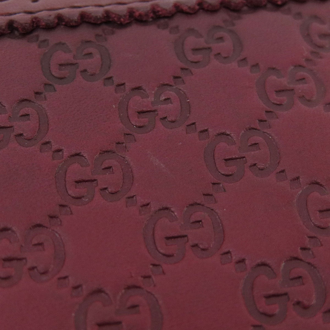 GUCCI Long Wallet Purse 295371 leather Red Micro guccissima GG