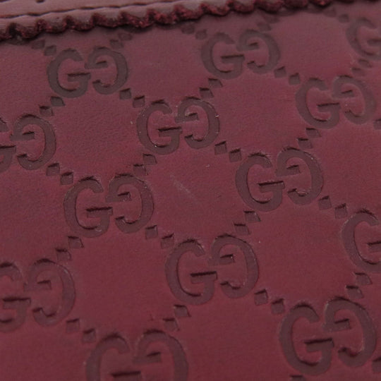 GUCCI Long Wallet Purse 295371 leather Red Micro guccissima GG