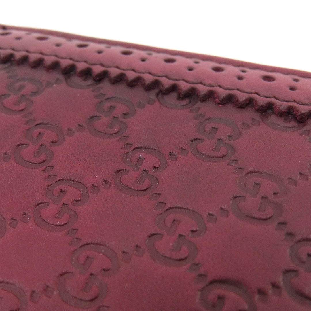 GUCCI Long Wallet Purse 295371 leather Red Micro guccissima GG