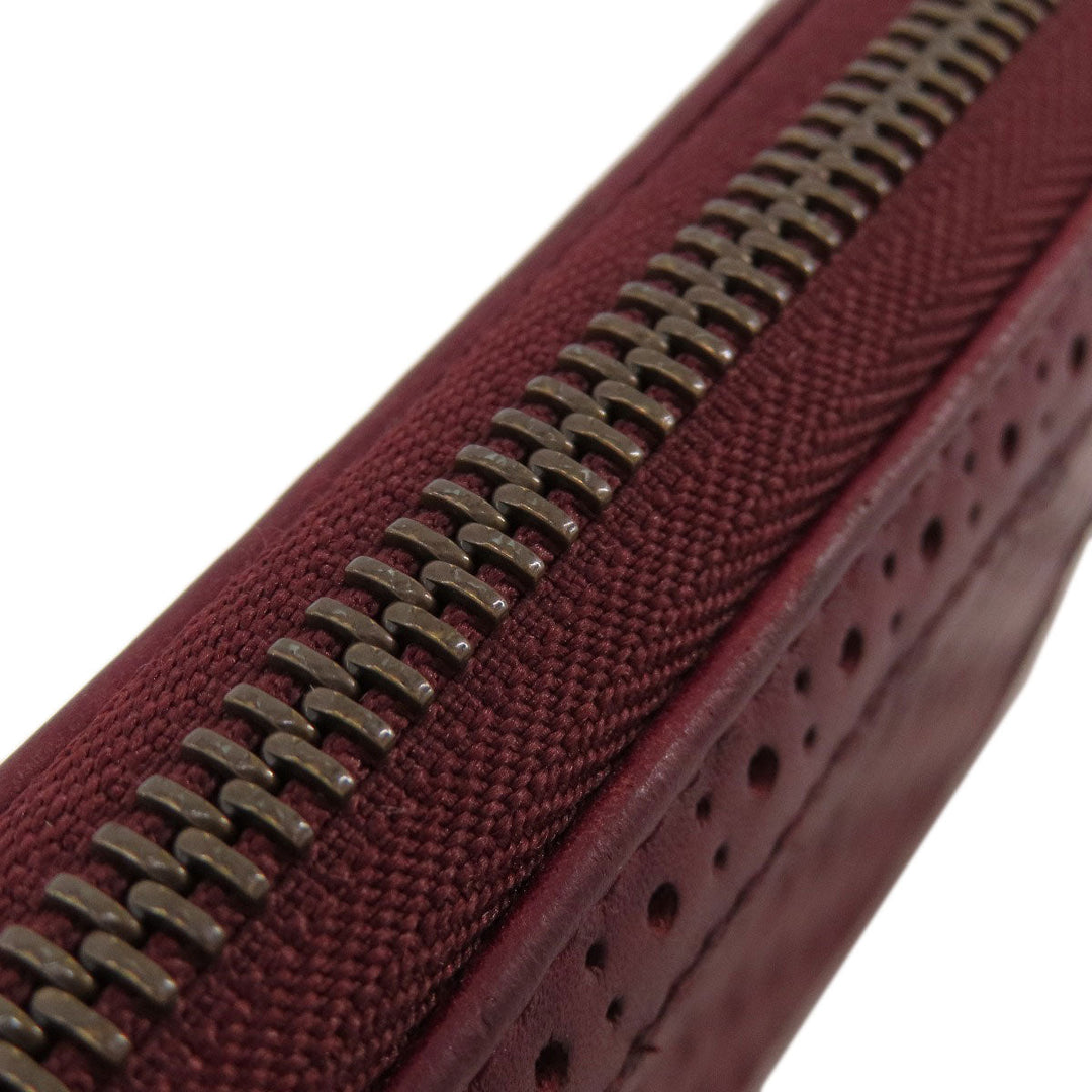 GUCCI Long Wallet Purse 295371 leather Red Micro guccissima GG