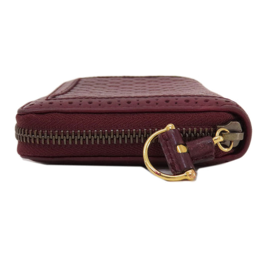 GUCCI Long Wallet Purse 295371 leather Red Micro guccissima GG