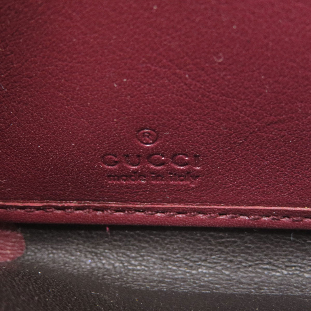 GUCCI Long Wallet Purse 295371 leather Red Micro guccissima GG