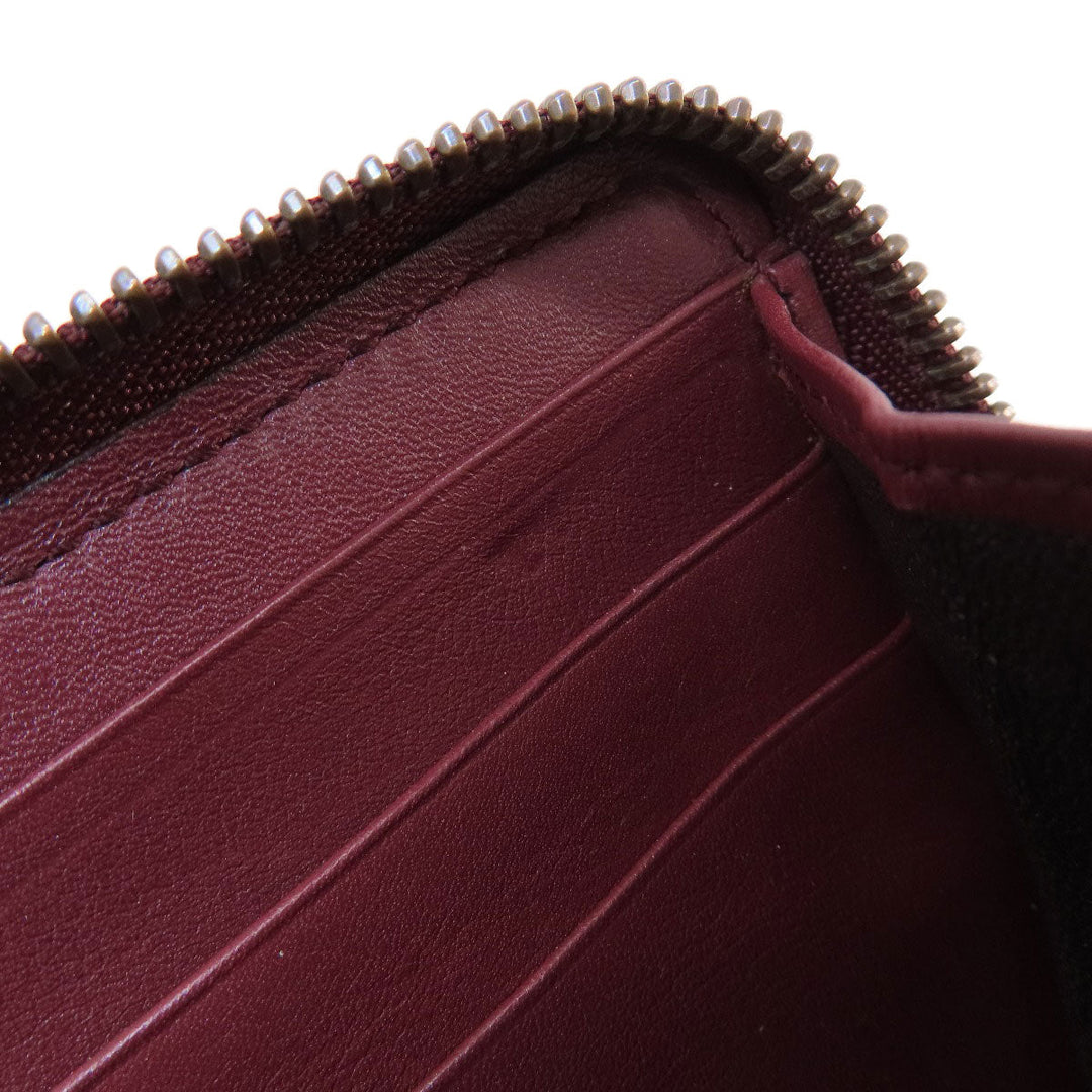 GUCCI Long Wallet Purse 295371 leather Red Micro guccissima GG