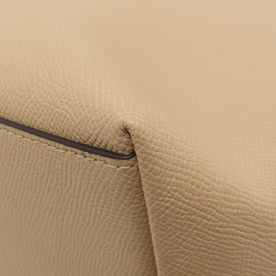 COACH Tote Bag F57522 leather beige logo Women Used Authentic