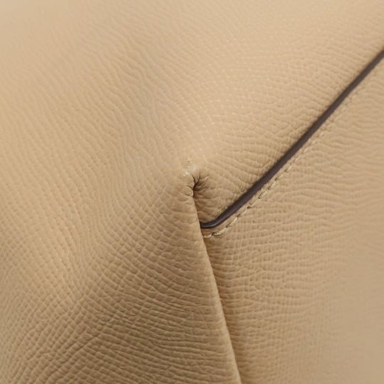 COACH Tote Bag F57522 leather beige logo Women Used Authentic