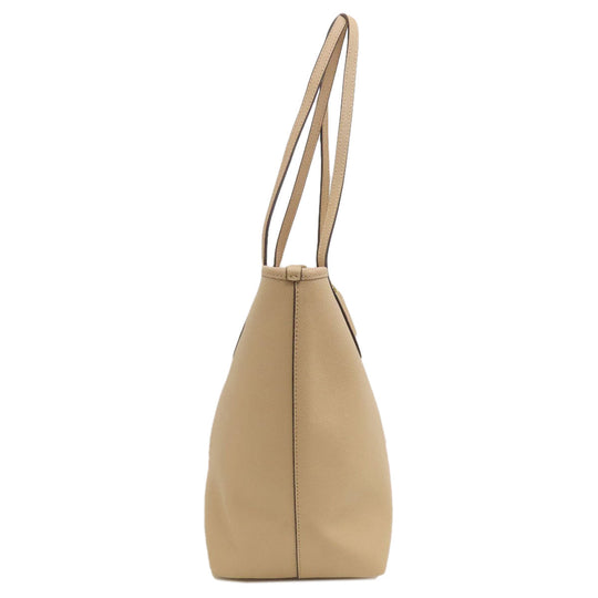 COACH Tote Bag F57522 leather beige logo Women Used Authentic