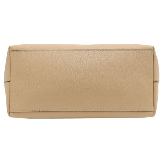 COACH Tote Bag F57522 leather beige logo Women Used Authentic