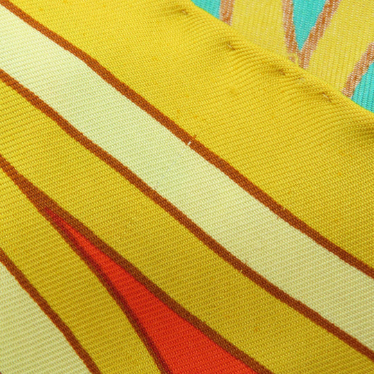 CHANEL scarf silk yellow Jewelry motif Women Used Authentic