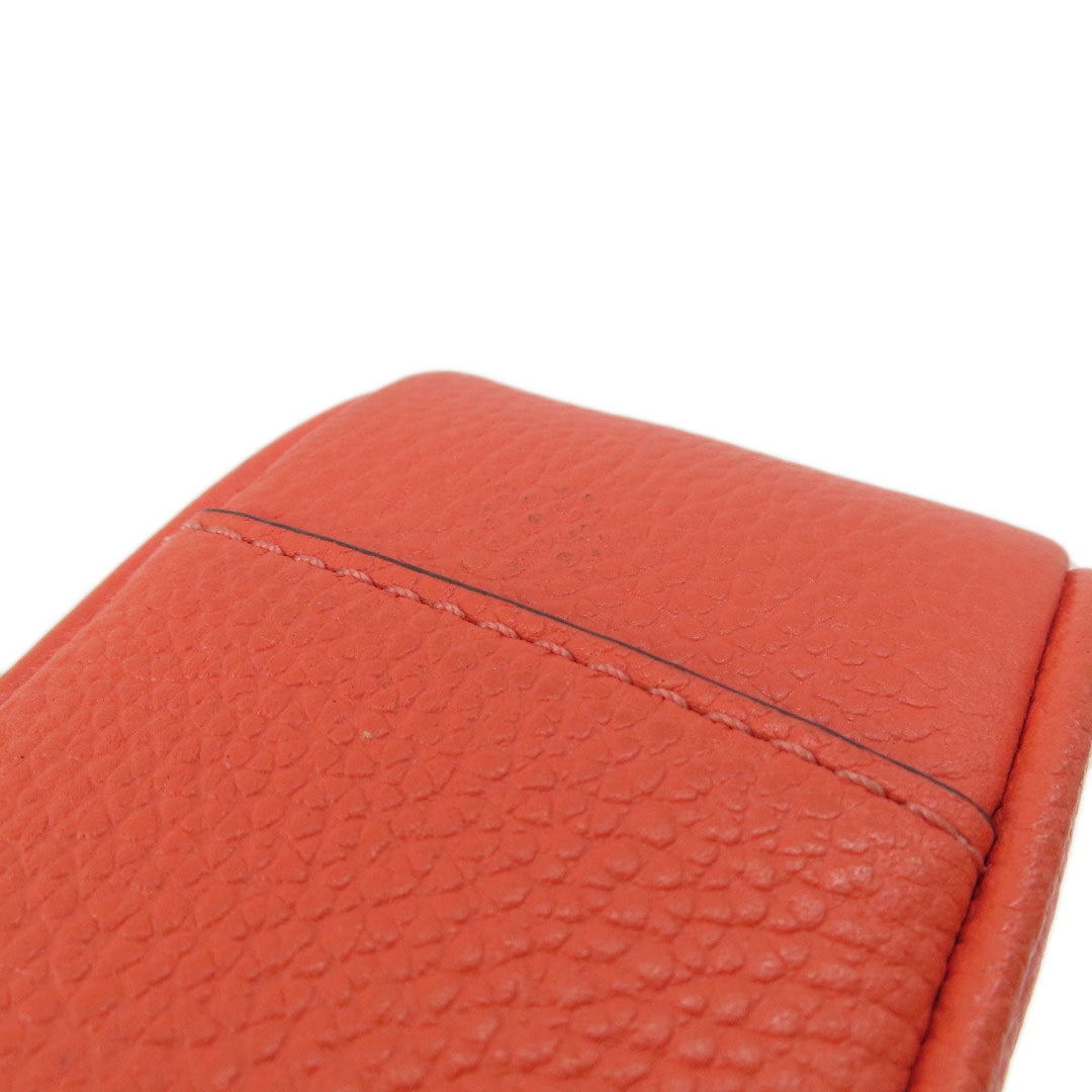 MICHAEL KORS Shoulder Bag leather Orange logo Women Used Authentic