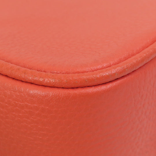 MICHAEL KORS Shoulder Bag leather Orange logo Women Used Authentic