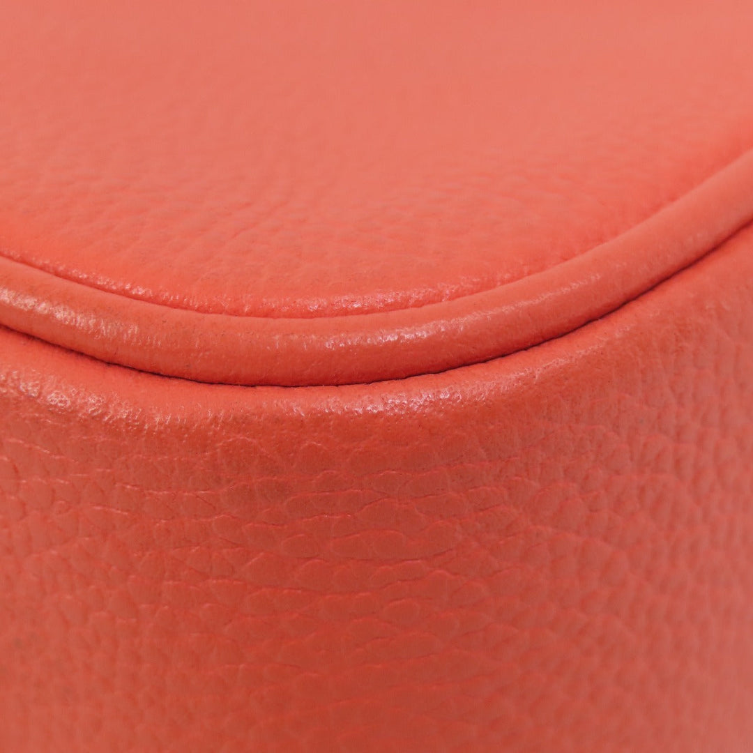 MICHAEL KORS Shoulder Bag leather Orange logo Women Used Authentic