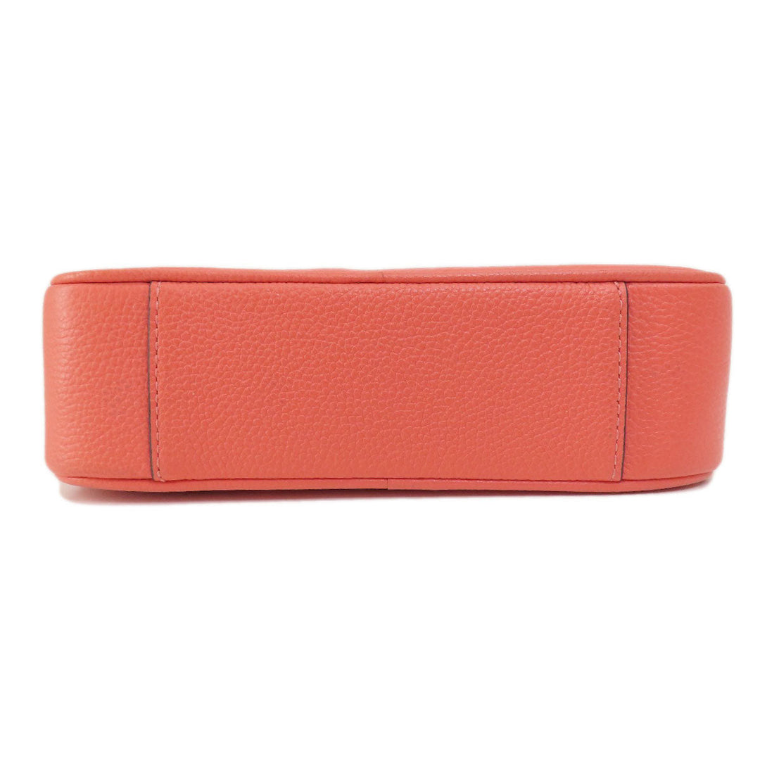 MICHAEL KORS Shoulder Bag leather Orange logo Women Used Authentic