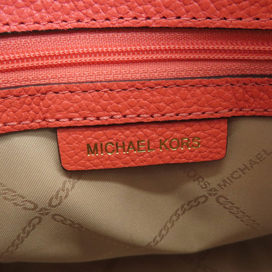 MICHAEL KORS Shoulder Bag leather Orange logo Women Used Authentic
