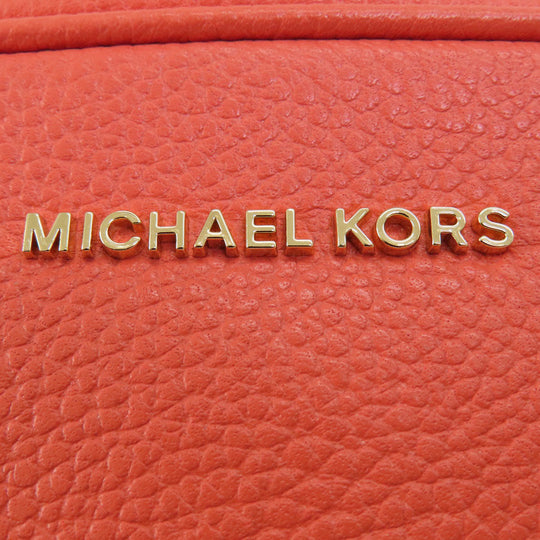 MICHAEL KORS Shoulder Bag leather Orange logo Women Used Authentic