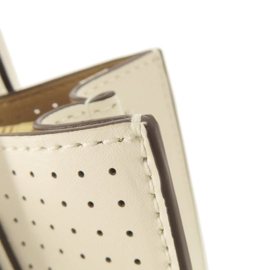 MICHAEL KORS Handbag leather white Punching 2WAY Women Used Authentic