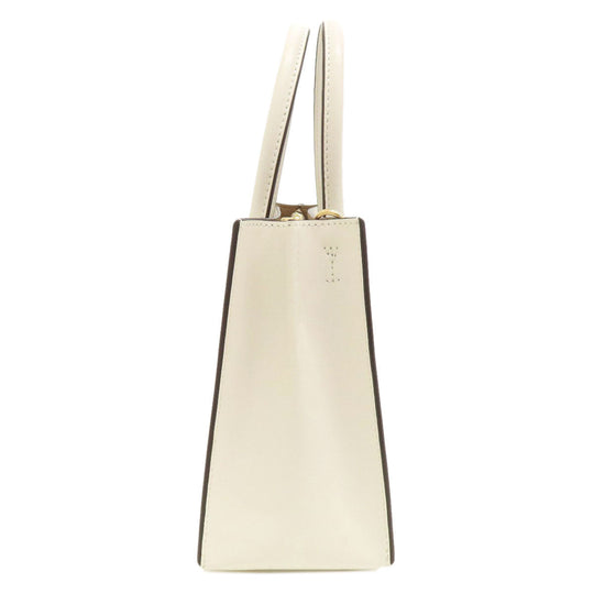 MICHAEL KORS Handbag leather white Punching 2WAY Women Used Authentic