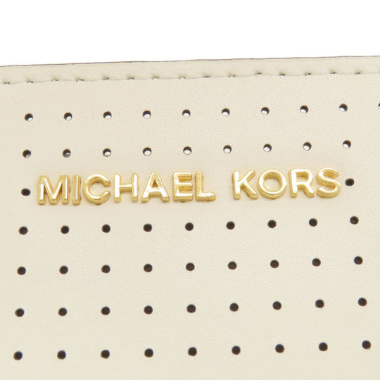 MICHAEL KORS Handbag leather white Punching 2WAY Women Used Authentic
