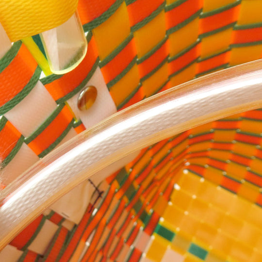 MARNI Tote Bag PVC yellow logo Women Used Authentic