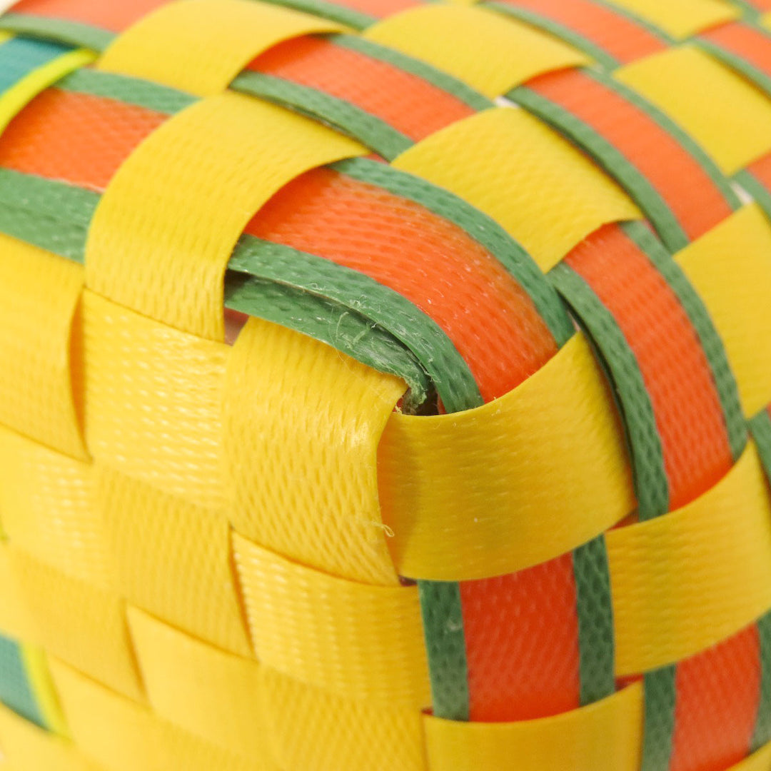 MARNI Tote Bag PVC yellow logo Women Used Authentic