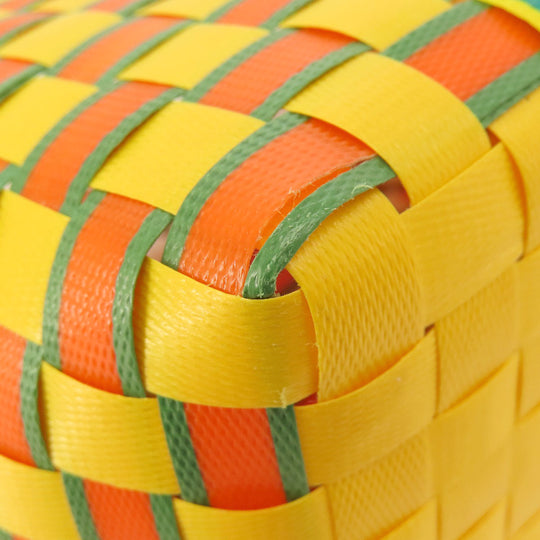 MARNI Tote Bag PVC yellow logo Women Used Authentic