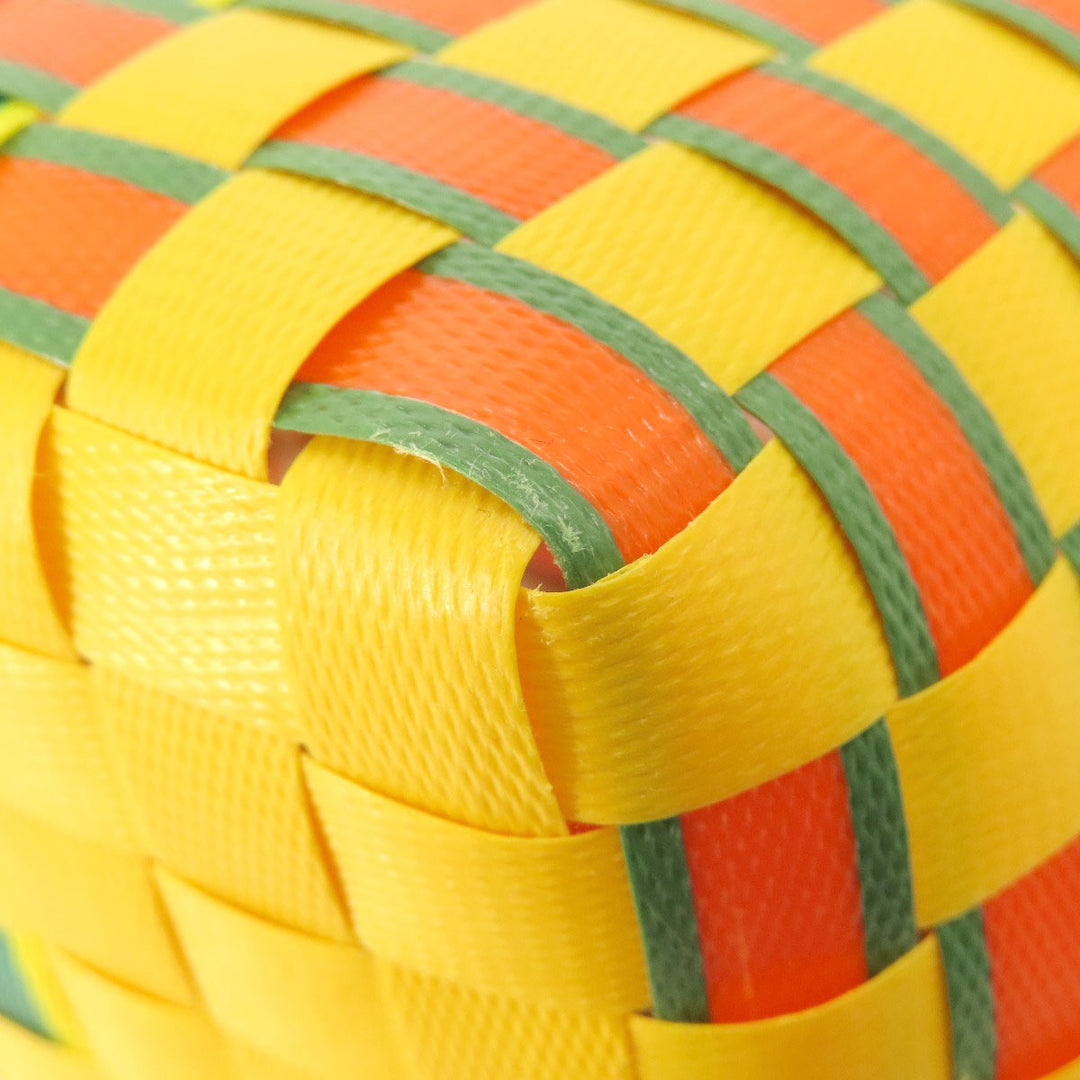 MARNI Tote Bag PVC yellow logo Women Used Authentic