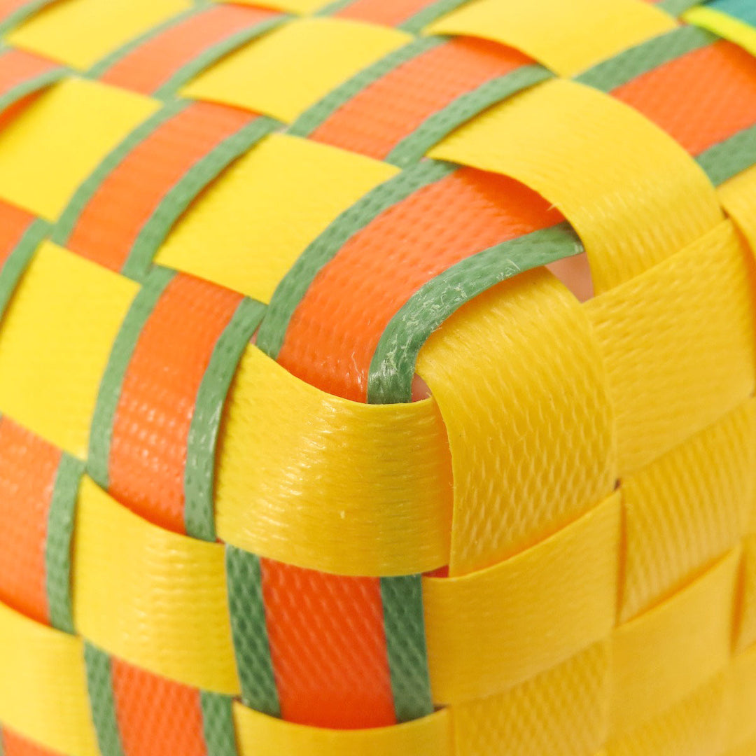 MARNI Tote Bag PVC yellow logo Women Used Authentic