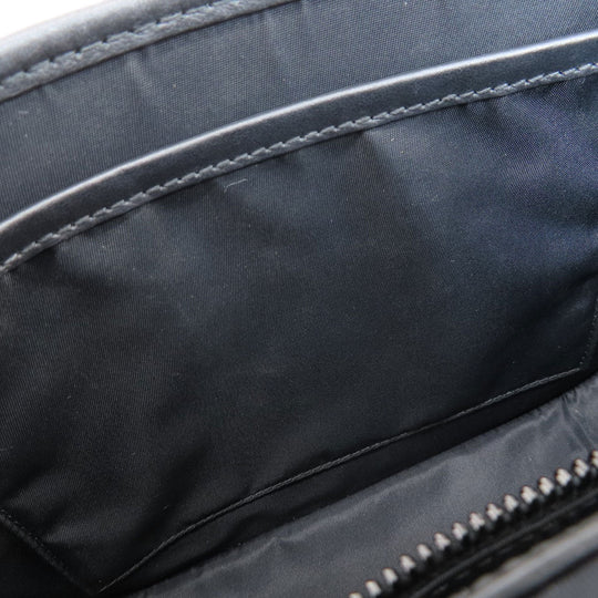 BURBERRY Shoulder Bag leather black logo Women Used Authentic