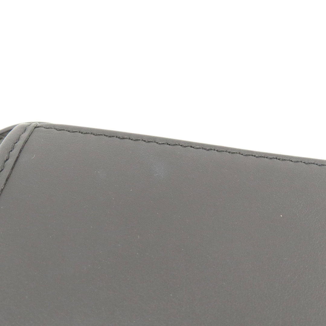 BURBERRY Shoulder Bag leather black logo Women Used Authentic