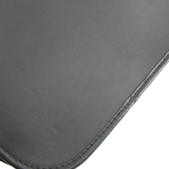 BURBERRY Shoulder Bag leather black logo Women Used Authentic