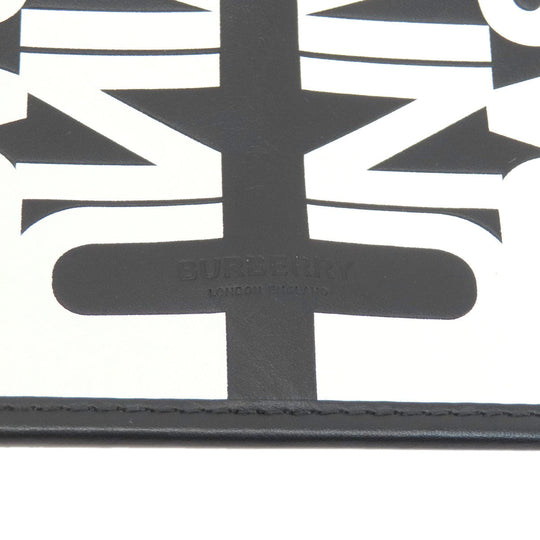 BURBERRY Shoulder Bag leather black logo Women Used Authentic