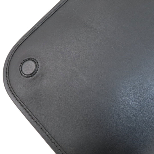 BURBERRY Shoulder Bag leather black logo Women Used Authentic