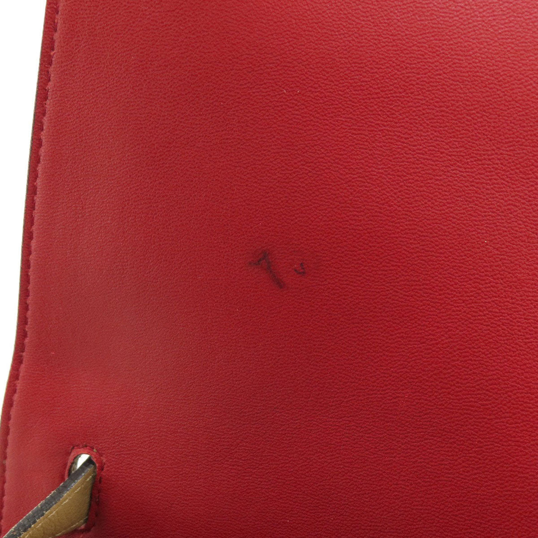 BURBERRY Shoulder Bag leather beige Simple design Women Used Authentic