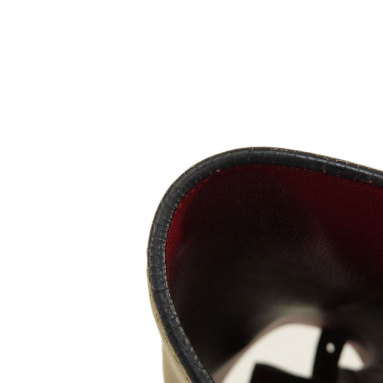 BURBERRY Shoulder Bag leather beige Simple design Women Used Authentic