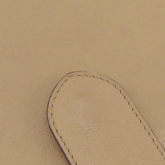 BURBERRY Shoulder Bag leather beige Simple design Women Used Authentic