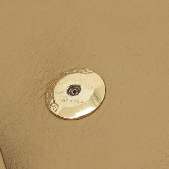 BURBERRY Shoulder Bag leather beige Simple design Women Used Authentic