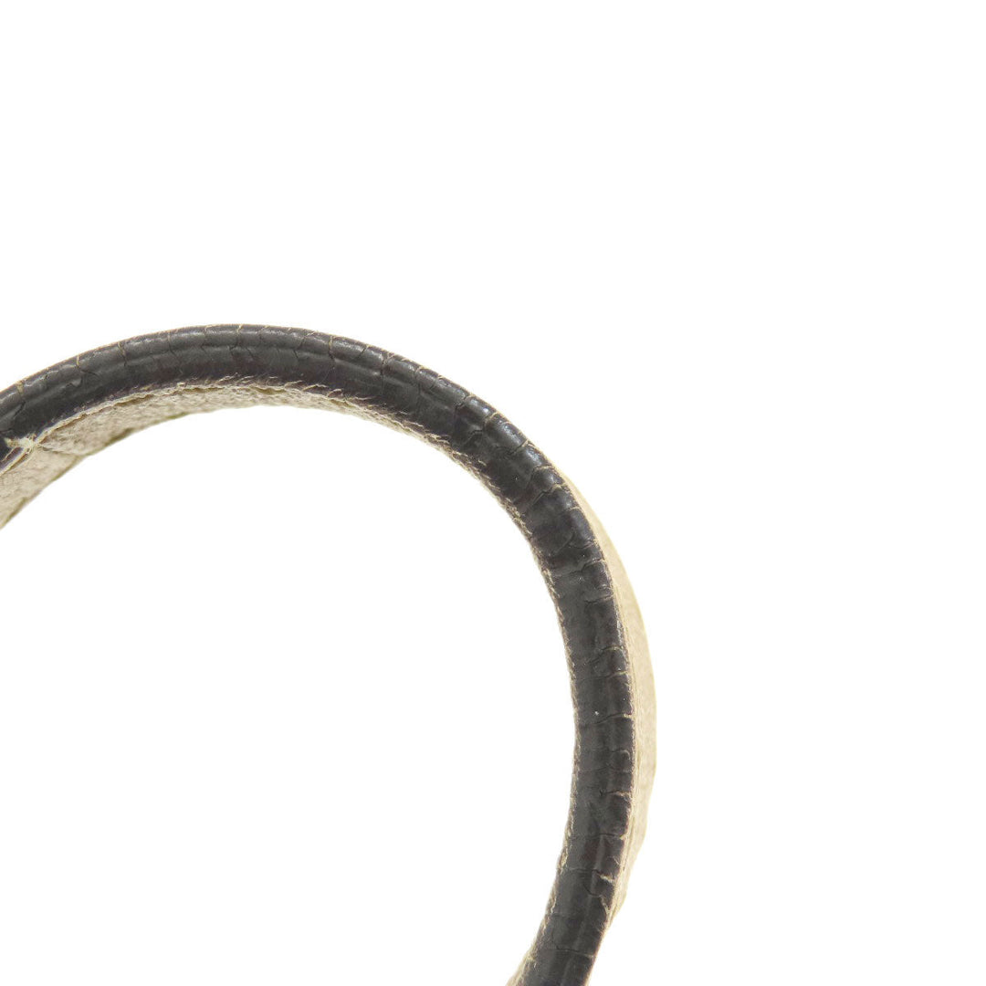 BURBERRY Shoulder Bag leather beige Simple design Women Used Authentic