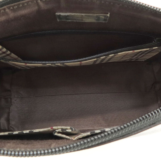 BURBERRY Handbag PVC beige logo one belt Women Used Authentic