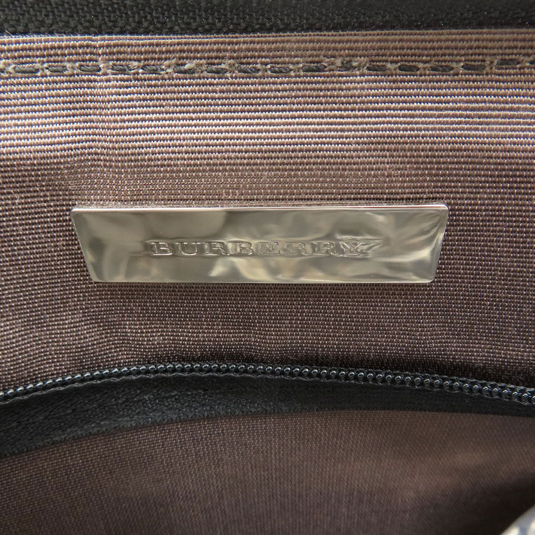 BURBERRY Handbag PVC beige logo one belt Women Used Authentic