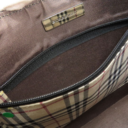 BURBERRY Handbag PVC beige logo one belt Women Used Authentic