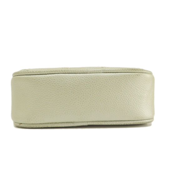 CHANEL Shoulder Bag Caviar skin Silver COCO Mark Matelasse SilverMetal