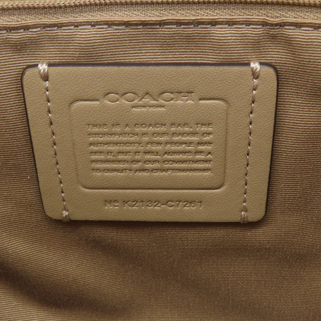 COACH Handbag C7261 PVC, Leather Brown Signature 2WAY Women Used Authentic