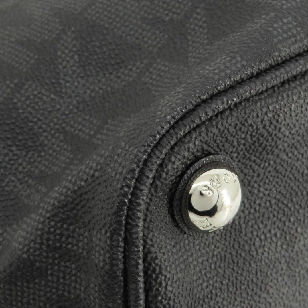 MICHAEL KORS Handbag Leather, Coated Canvas black MK signature Women Used Authentic