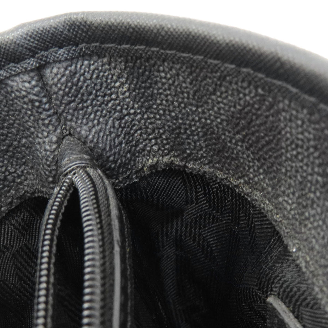 MICHAEL KORS Handbag Leather, Coated Canvas black MK signature Women Used Authentic