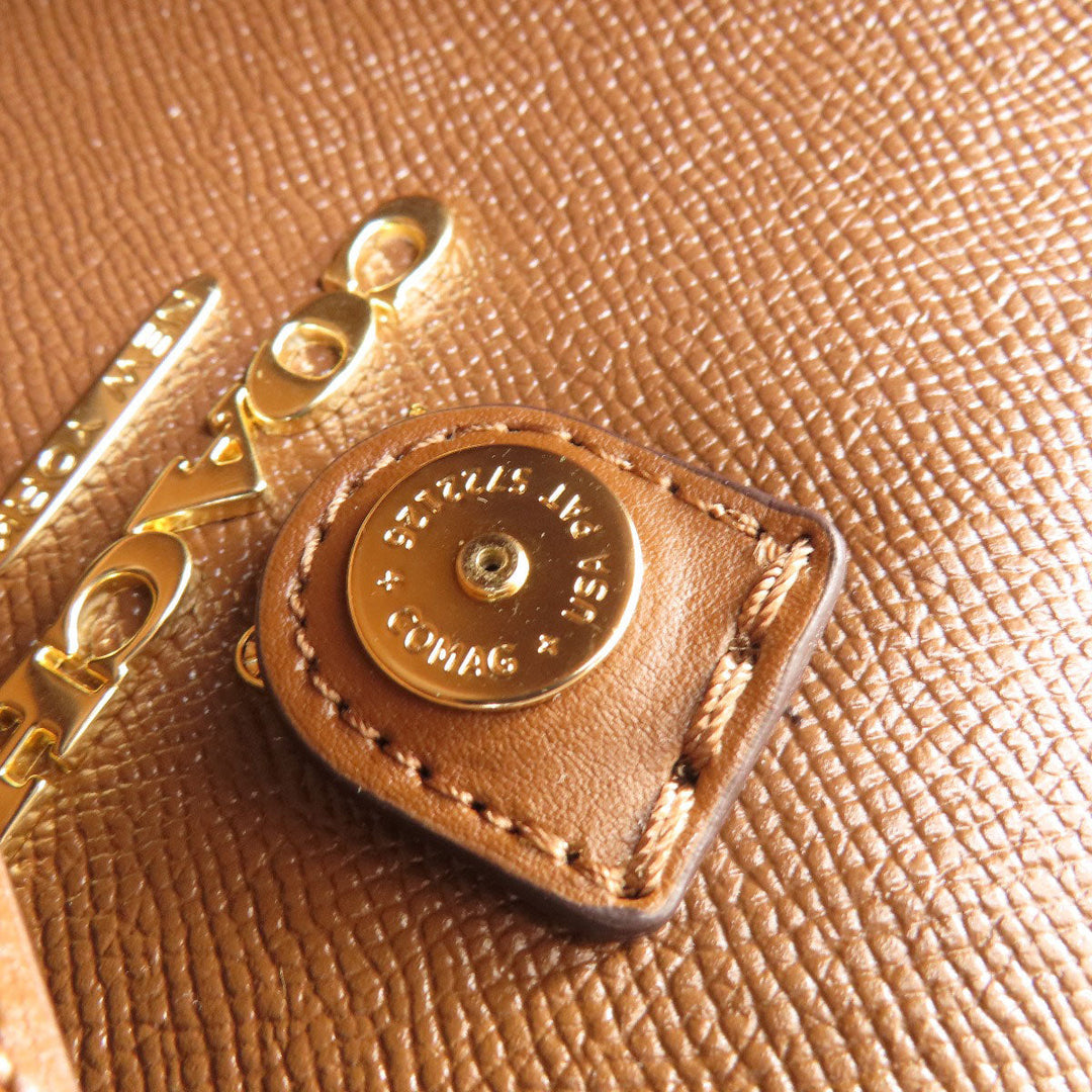 COACH Tote Bag F67108 PVC Brown Signature Women Used Authentic