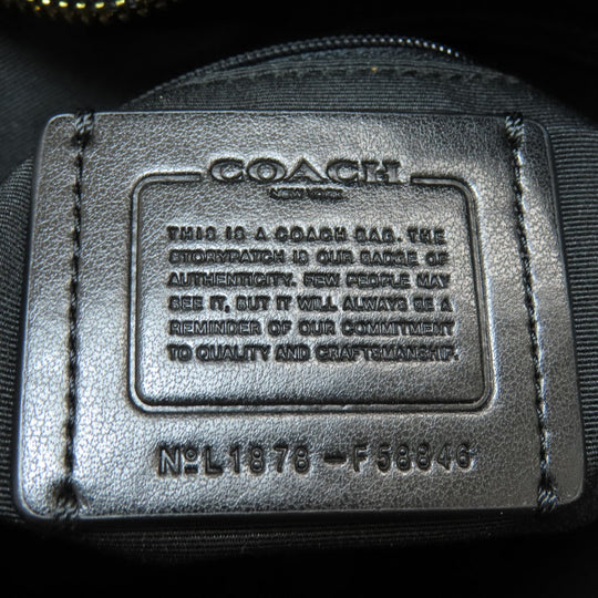 COACH Tote Bag F58846 leather black logo