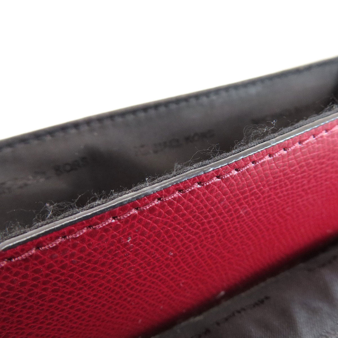 MICHAEL KORS Shoulder Bag leather Red logo Women Used Authentic