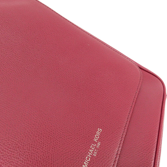 MICHAEL KORS Shoulder Bag leather Red logo Women Used Authentic