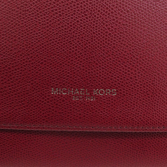 MICHAEL KORS Shoulder Bag leather Red logo Women Used Authentic